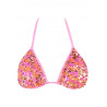 Haut Bikini Triangle Sequins Rose Axami V-12091