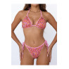Culotte Bikini Sequins Rose Axami V-12093