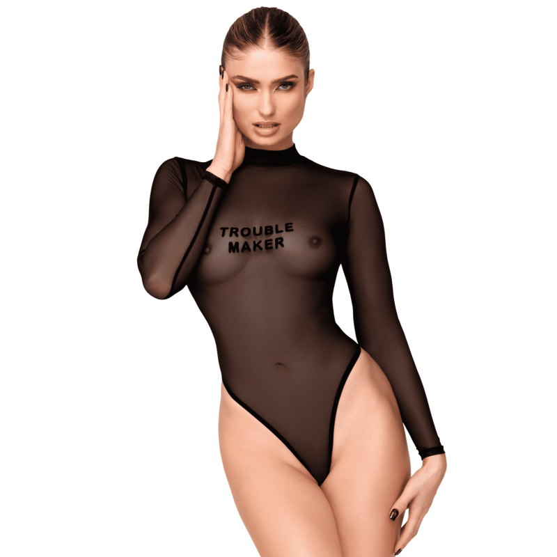 Body transparent noir F388 - Noir Handmade