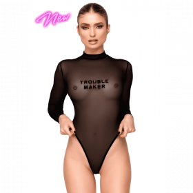 Body transparent noir F388 - Noir Handmade