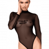 Body transparent noir F388 - Noir Handmade
