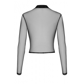Top transparent noir F389 - Noir Handmade