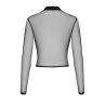 Top transparent noir F389 - Noir Handmade