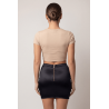 Jupe courte noire Elena fendue - Be Lily Mode