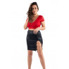 Jupe courte noire Elena fendue - Be Lily Mode