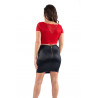 Jupe courte noire Elena fendue - Be Lily Mode