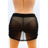 Jupe noire en résille transparente Maya
