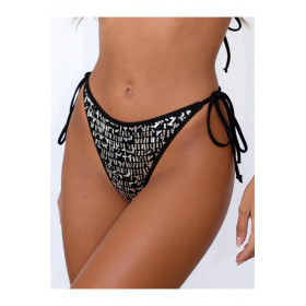Culotte de bikini noir V-12133 - Axami