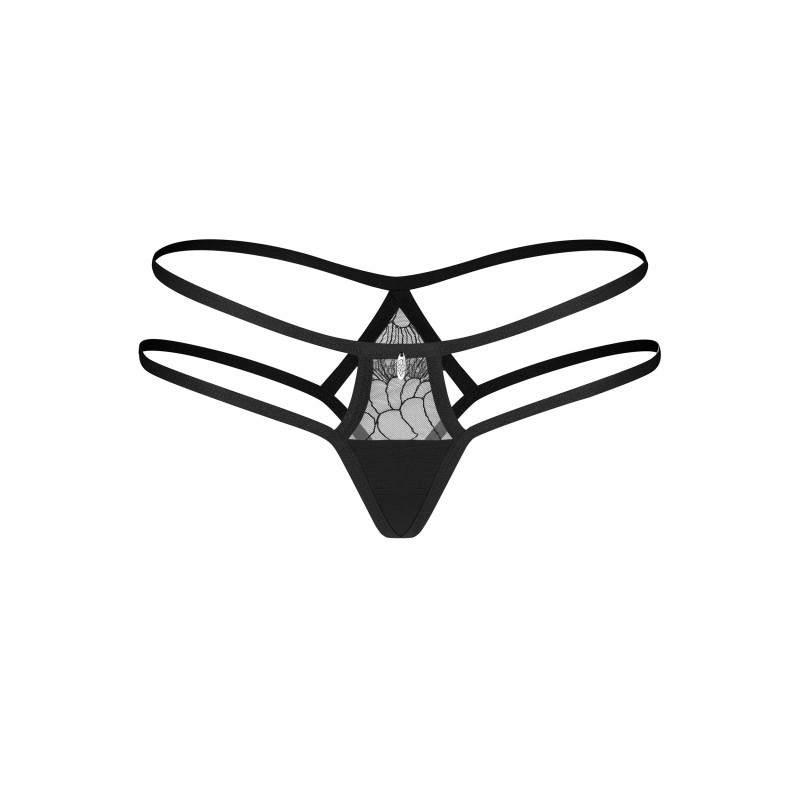 Culotte noire dentelle transparente Arrowel - Obsessive