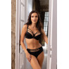 Soutien-gorge semi-rembourré noir Ikaria | Roza Lingerie