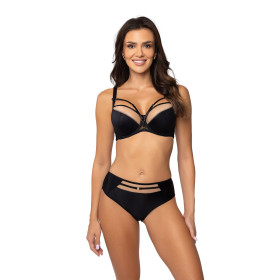 Soutien-gorge semi-rembourré noir Ikaria | Roza Lingerie
