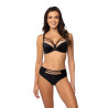 Soutien-gorge semi-rembourré noir Ikaria | Roza Lingerie