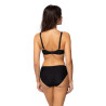 Soutien-gorge semi-rembourré noir Ikaria | Roza Lingerie
