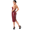 Robe Corset Midi Wetlook Bordeaux F396 Dark Romance