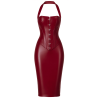 Robe Corset Midi Wetlook Bordeaux F396 Dark Romance
