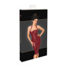 Robe Corset Midi Wetlook Bordeaux F396 Dark Romance