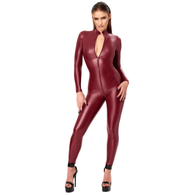 Combinaison Wetlook Bordeaux Zip 3 Voies F395 Dark Romance