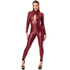 Combinaison Wetlook Bordeaux Zip 3 Voies F395 Dark Romance