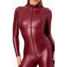 Combinaison Wetlook Bordeaux Zip 3 Voies F395 Dark Romance