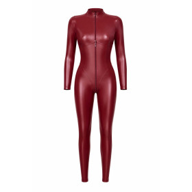 Combinaison Wetlook Bordeaux Zip 3 Voies F395 Dark Romance