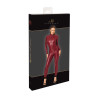 Combinaison Wetlook Bordeaux Zip 3 Voies F395 Dark Romance