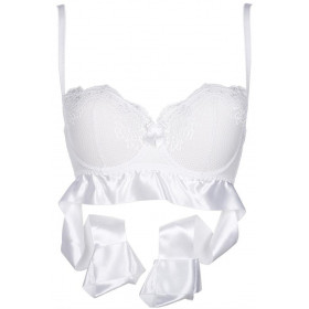 Le soutien gorge blanc et sexy V-8871 par Axami lingerie
