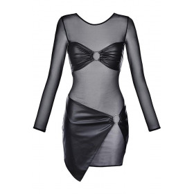 La robe sexy en tulle noir V-9219 par Axami Lingerie
