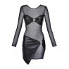 La robe sexy en tulle noir V-9219 par Axami Lingerie
