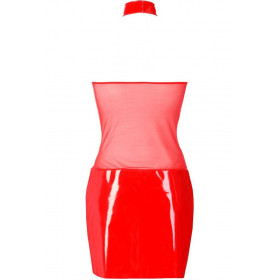 La robe rouge en latex V-9119 par Axami Lingerie