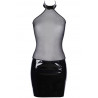 La robe noire en latex V-9119 par Axami Lingerie