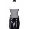 La robe noire en latex V-9119 par Axami Lingerie