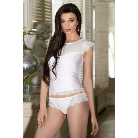 Le top nuisette blanc Erii par Roza lingerie