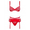 Ensemble sexy rouge Heartina - Obsessive - Lingerie sexy